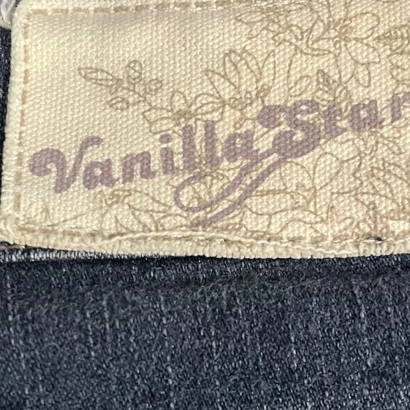 Leopard Pocket Women's Juniors Vanilla Star Jeans Denim Size 5 Distressed - Picture 5 of 13